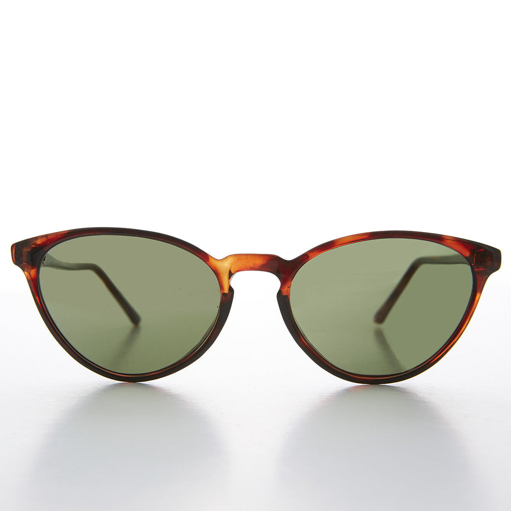 Women's Round Cat Eye Sunglass with Keyhole Bridge - Allie