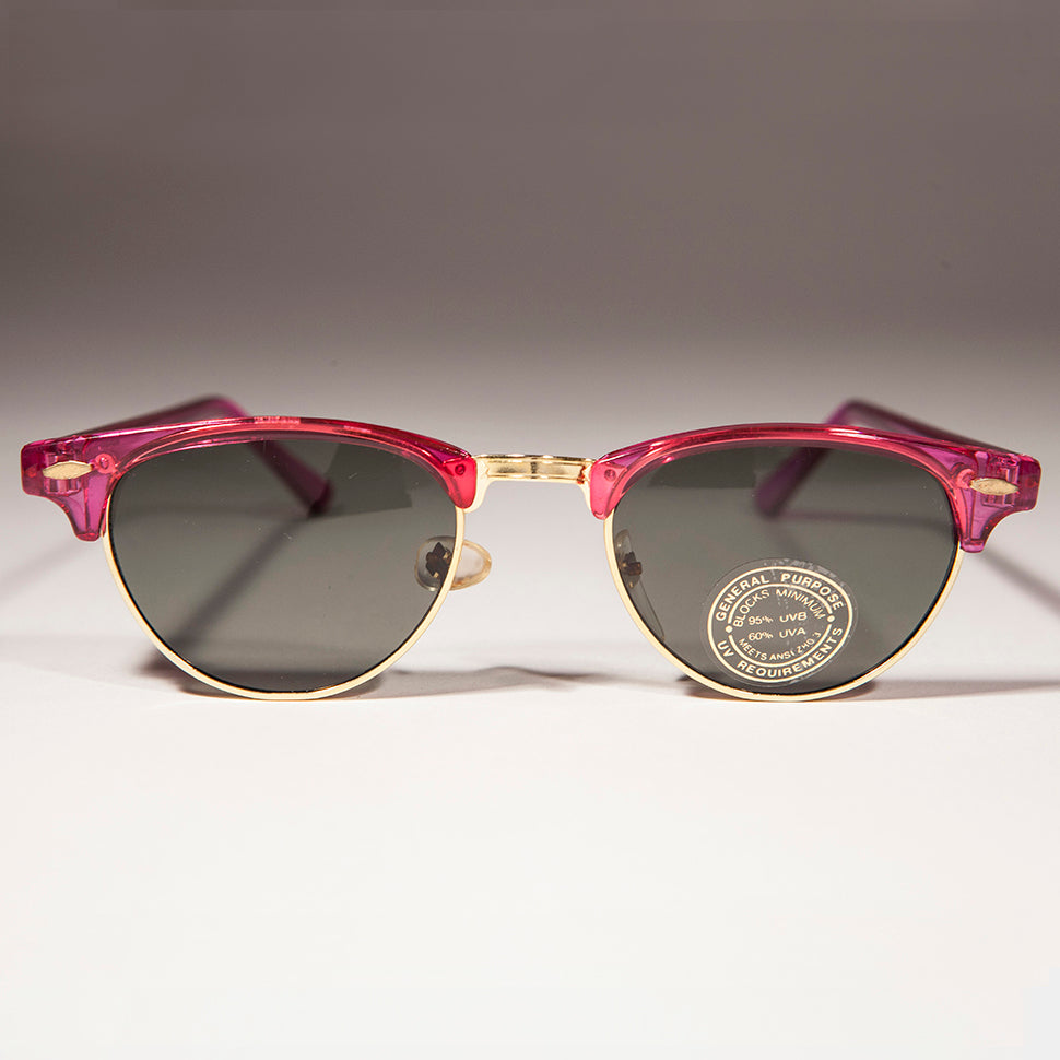 Colorful Brow Line Half Frame Women's Vintage Sunglass - Hedy