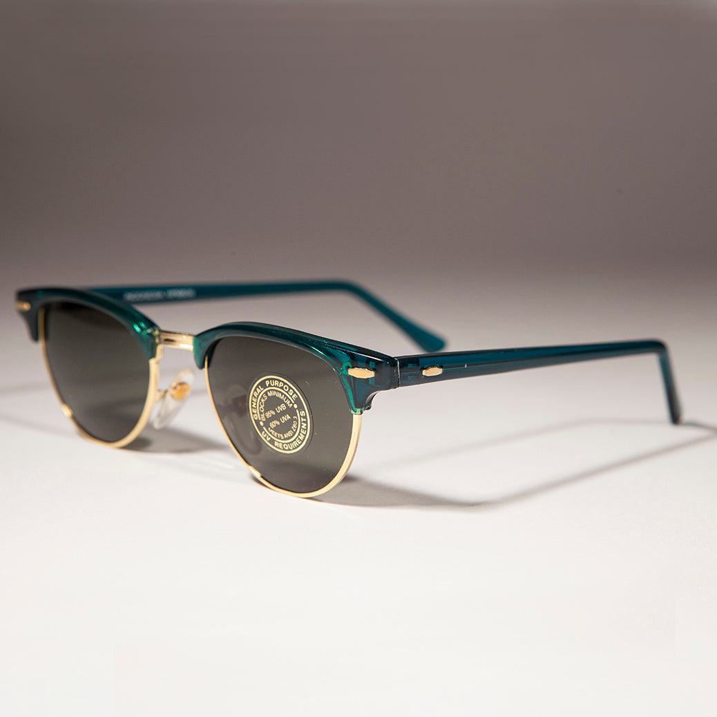 Colorful Brow Line Half Frame Women's Vintage Sunglass - Hedy