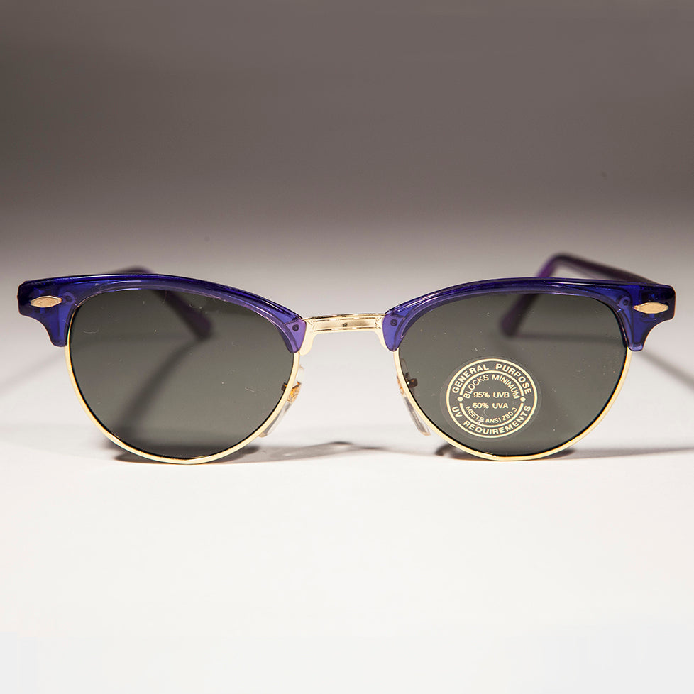 Colorful Brow Line Half Frame Women's Vintage Sunglass - Hedy