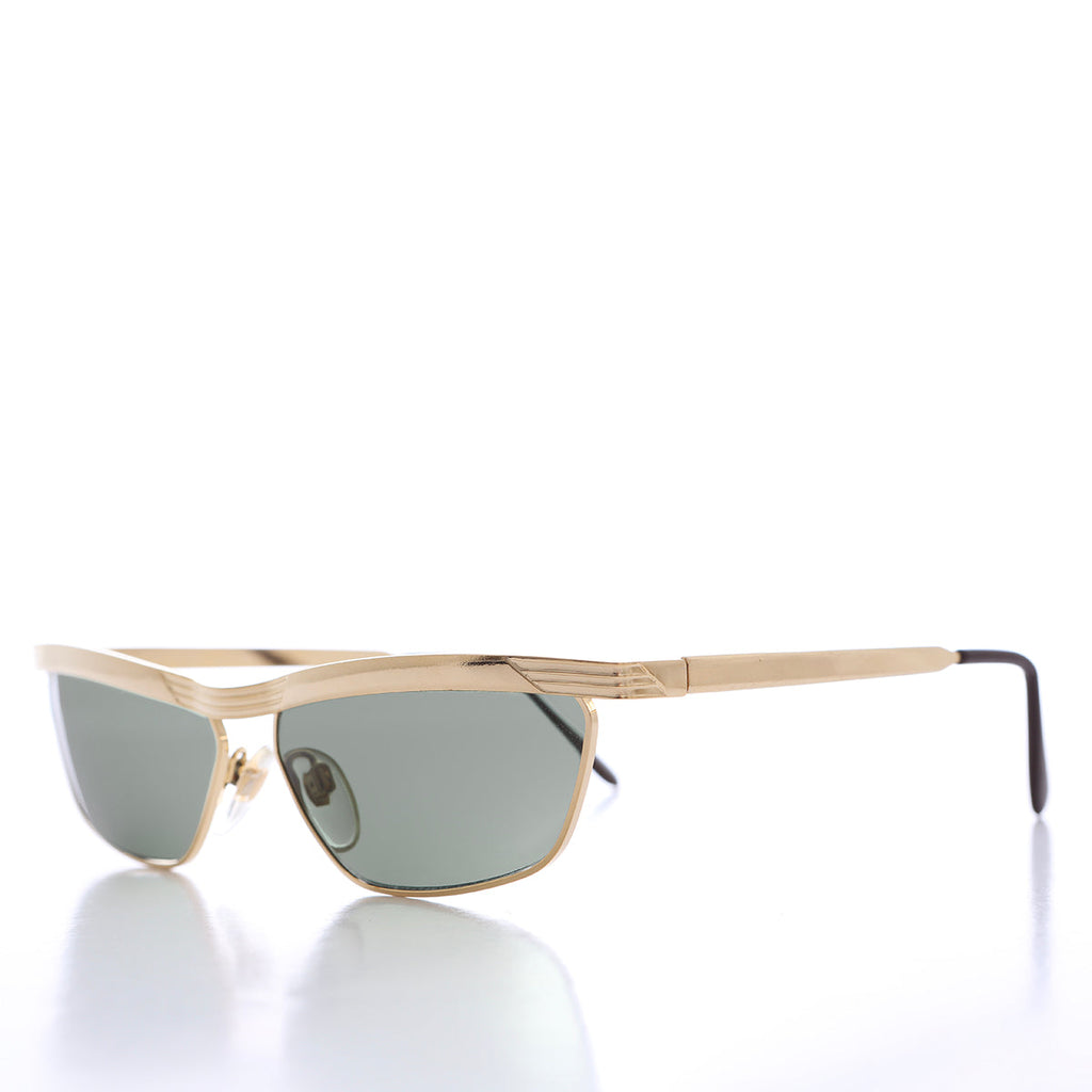 90s Curved Gold Black Frame - Yara